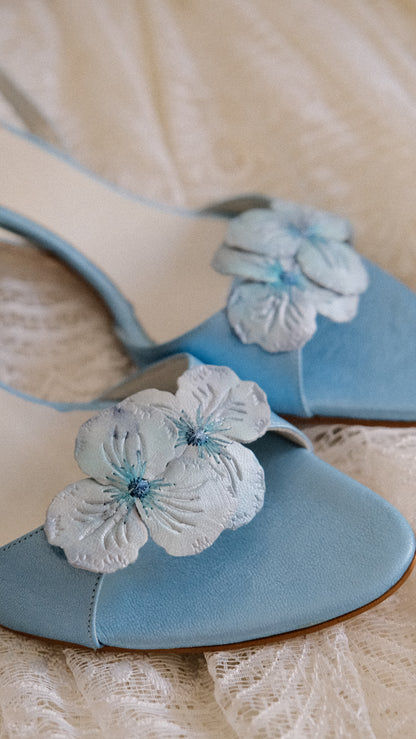 Gino Vaello ocean blue kitten heels (40)