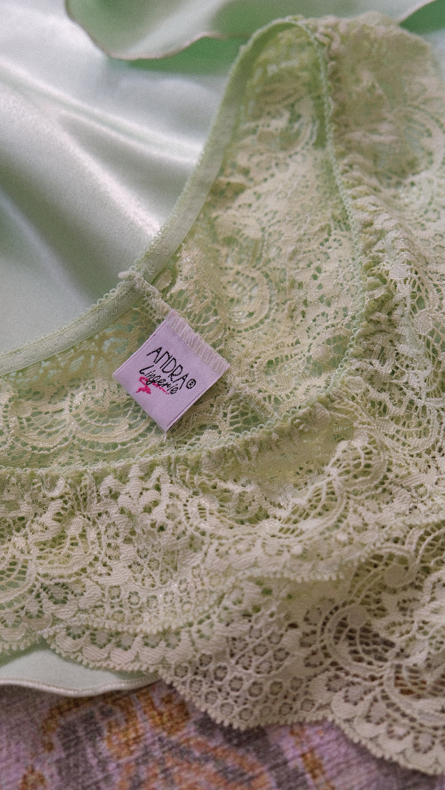 Mint green 2 piece lingerie set (M)