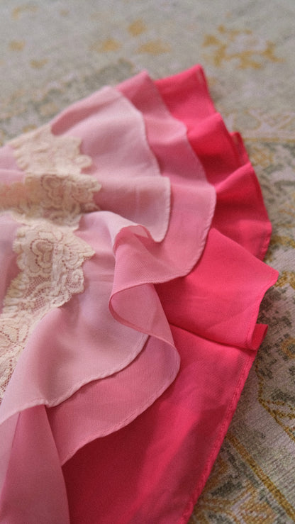 Vintage layered pink babydoll (M)