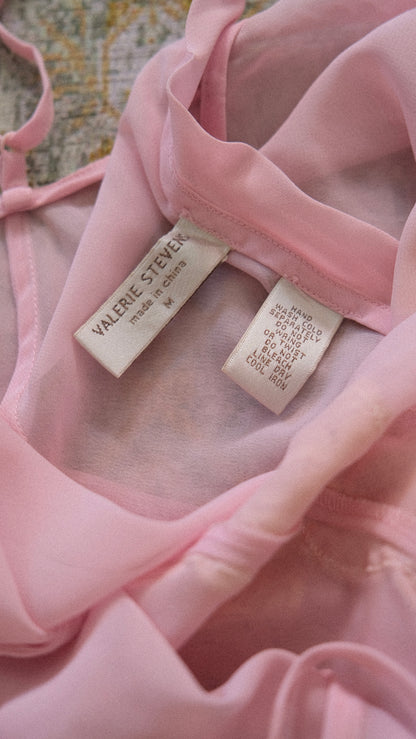 Vintage layered pink babydoll (M)