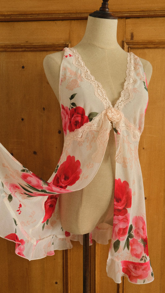 Vintage floral babydoll (S-M)