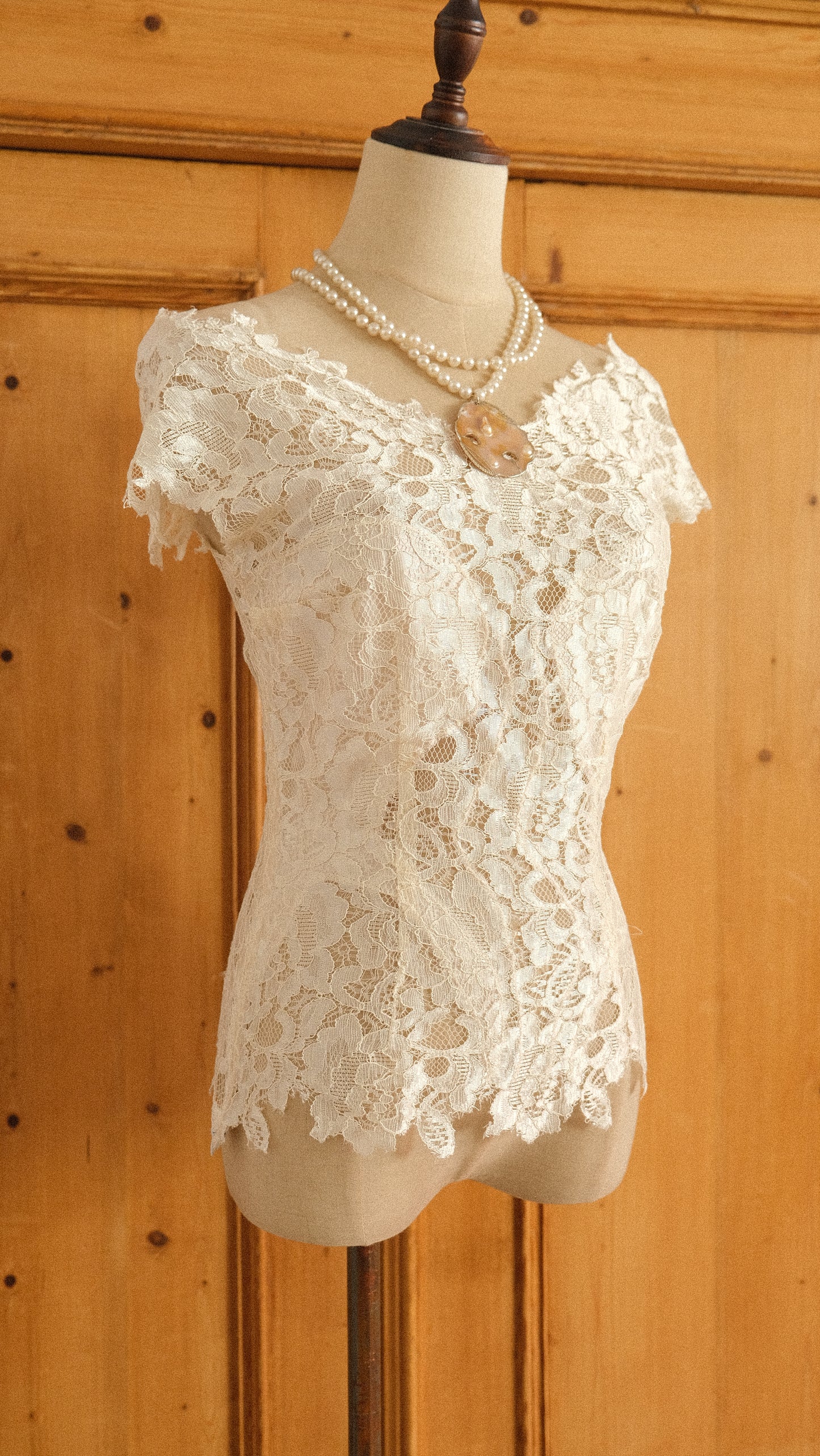 Vintage Italian ivory bridal 2 piece set (XS/S-S)