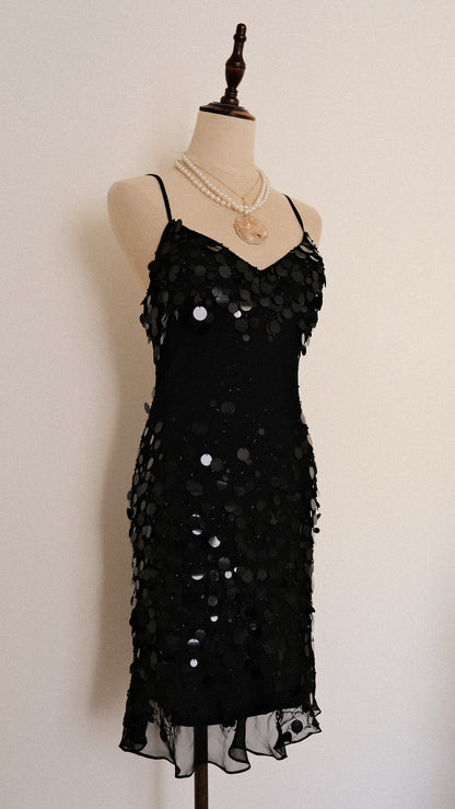 Starlit night sequin dress (M)