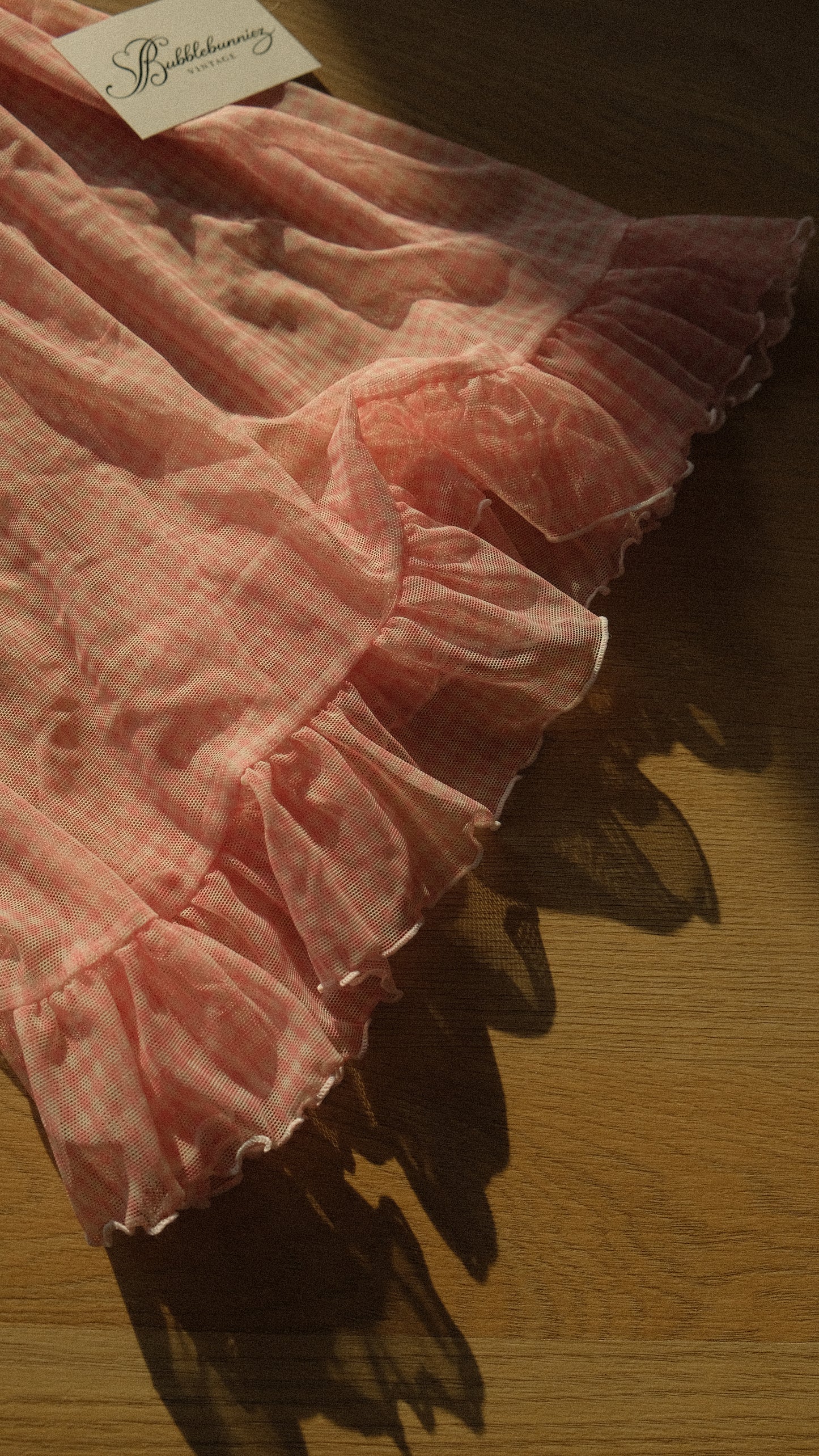 Chantal Thomass vintage pink gingham babydoll (75C/34C)