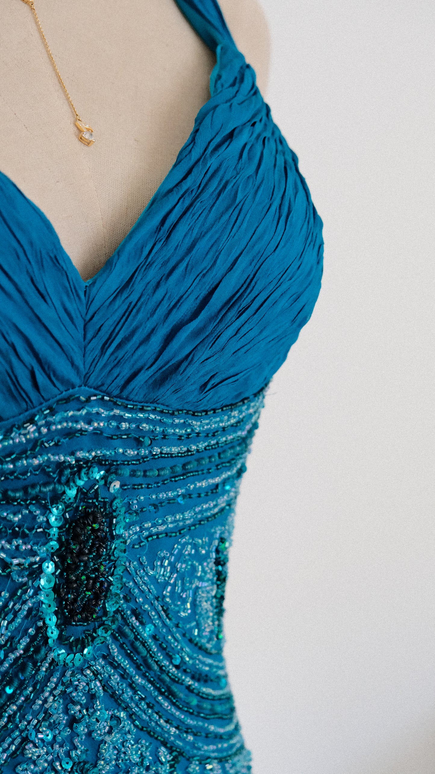 Goddess of the deep aqua dress (M, M/L)