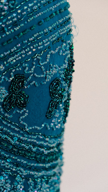 Goddess of the deep aqua dress (M, M/L)