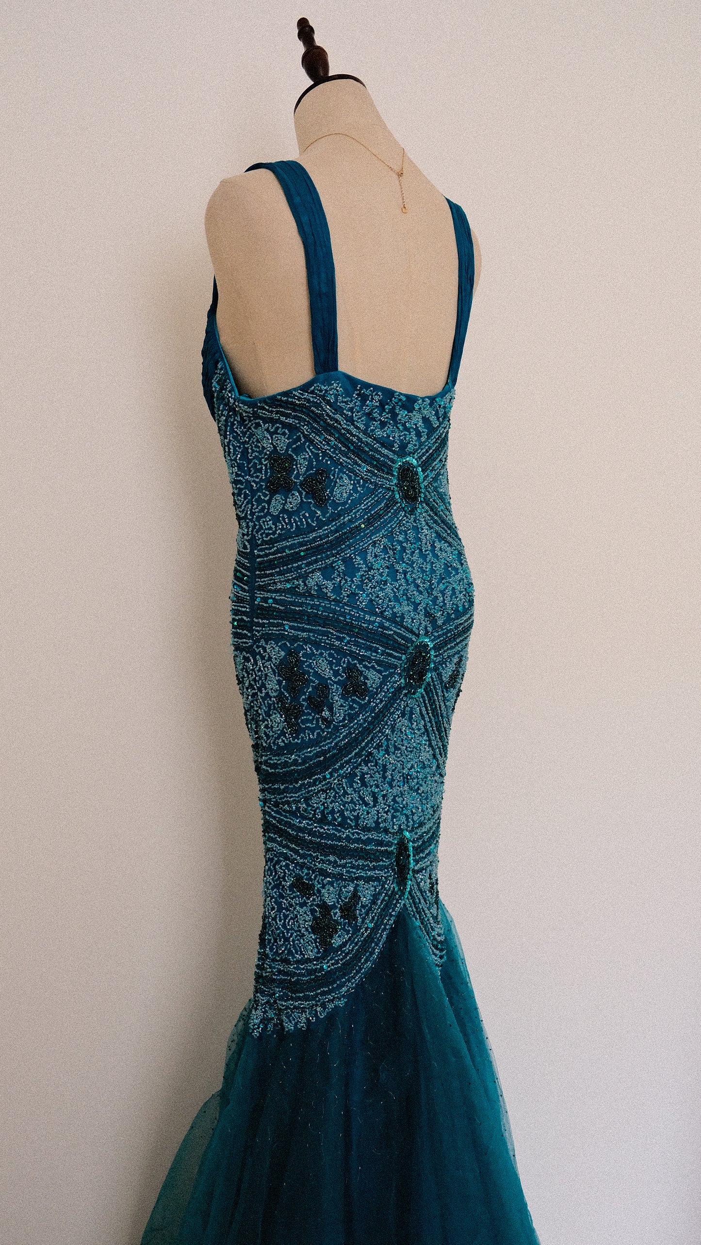 Goddess of the deep aqua dress (M, M/L)
