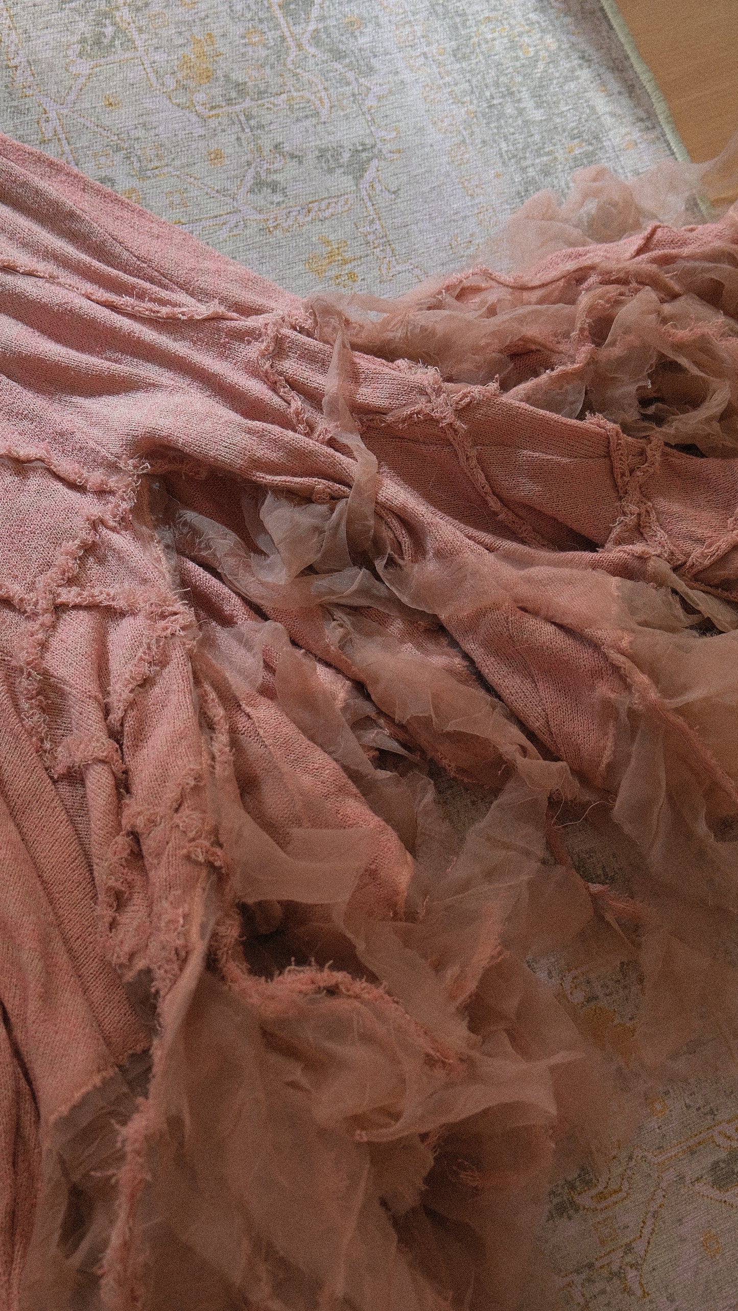 Vintage blush pink knit dress (M-L)