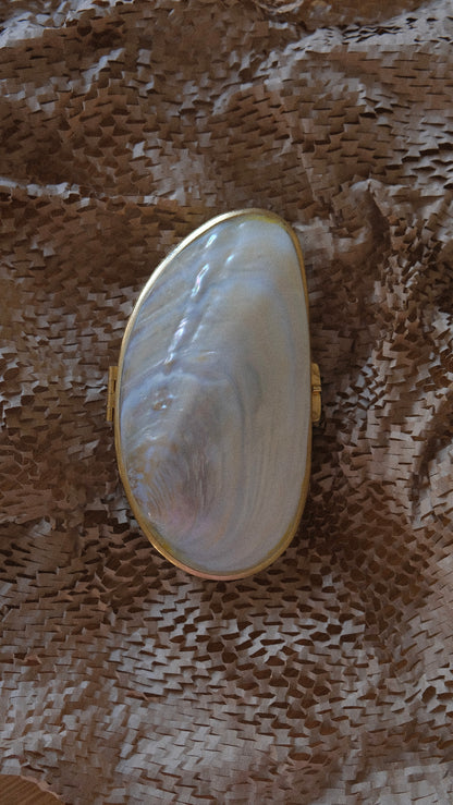 Vintage mother of pearl clutch circa 1950