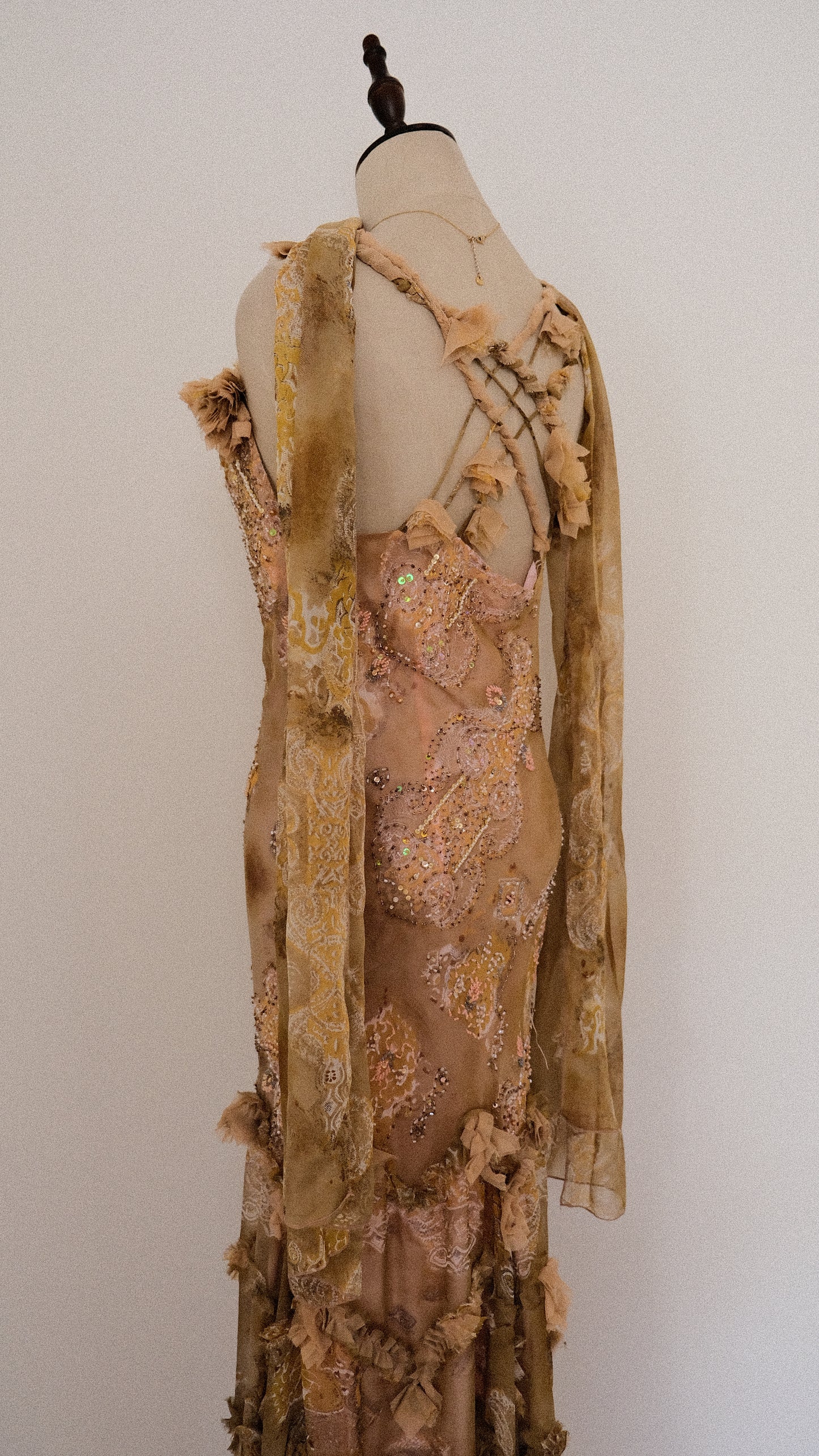A latte macchiato ruffled fairy dress (M, M/L)
