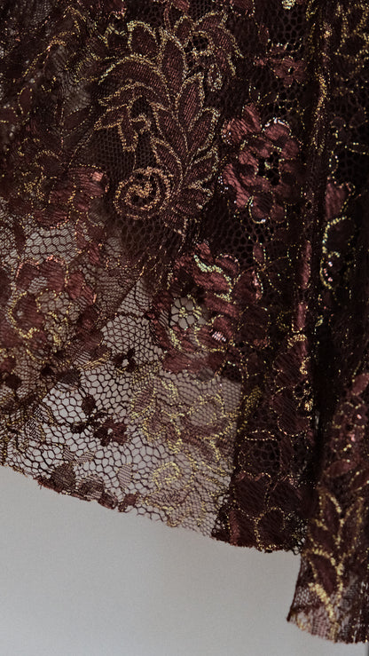 The deep chocolate rose dress (M, M/L)