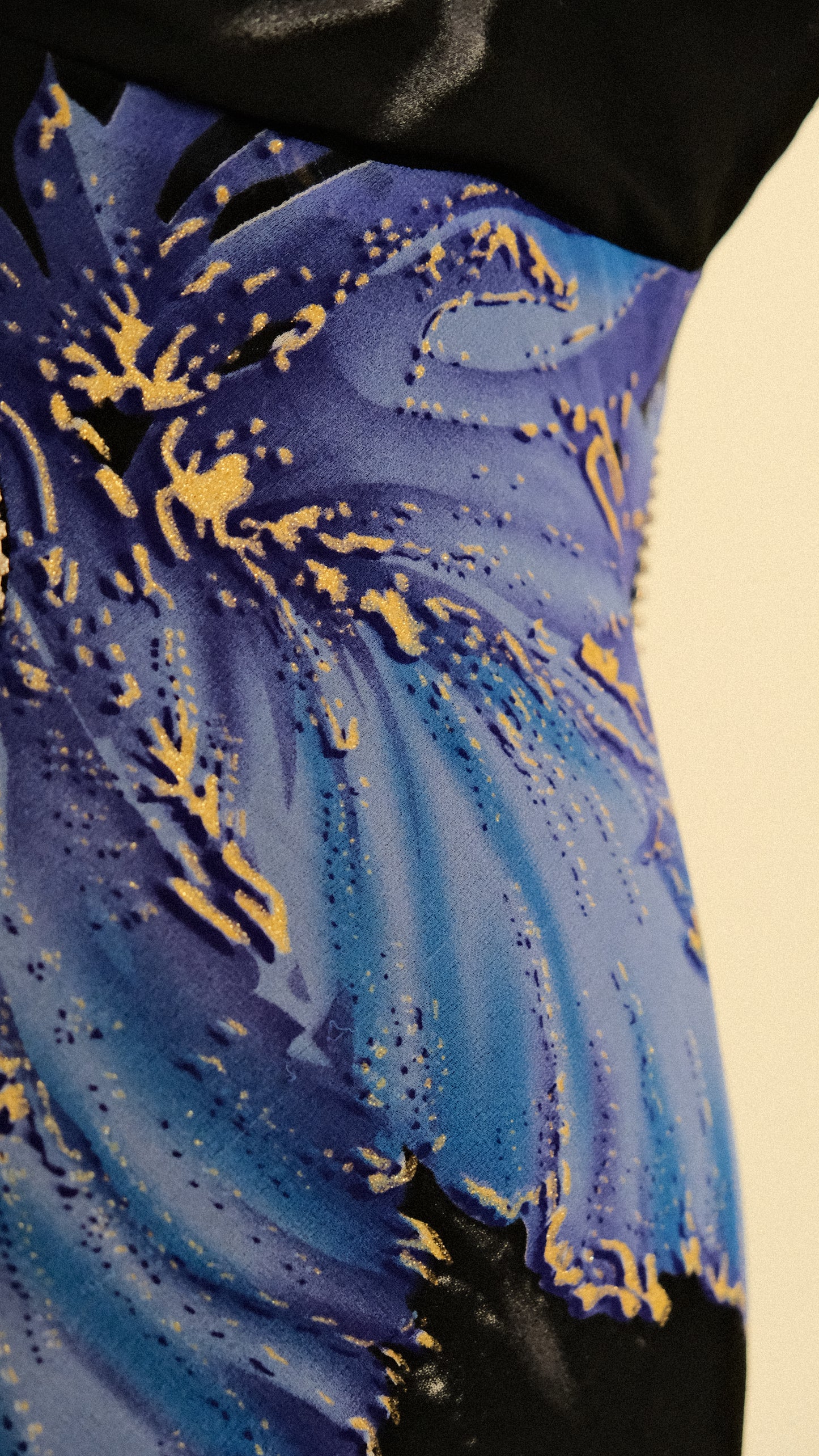 Deep-sea Floral dress (M, M/L)