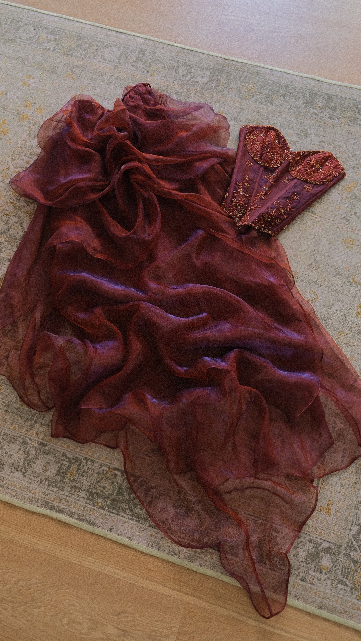 Wine red vintage 3 piece set (XS/S, S)