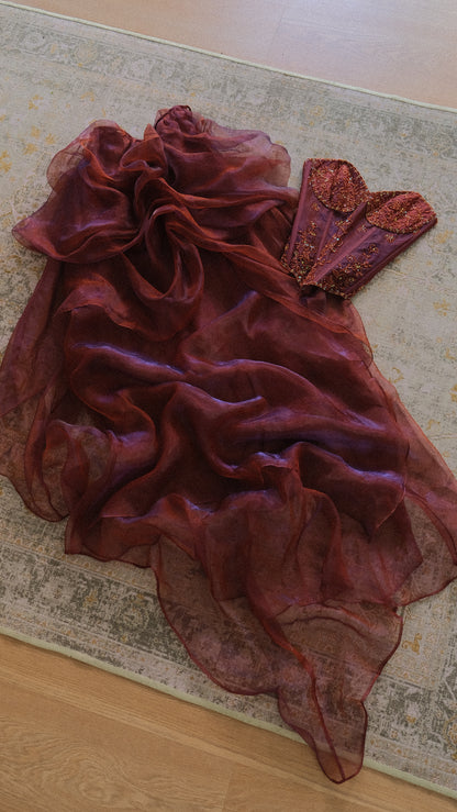 Wine red vintage 3 piece set (XS/S, S)