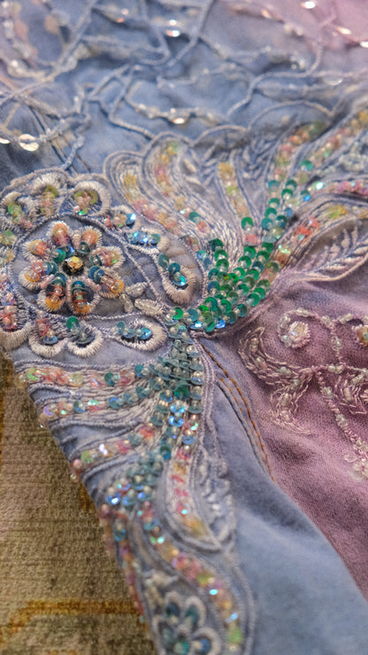 Vintage denim mermaid dress (M)