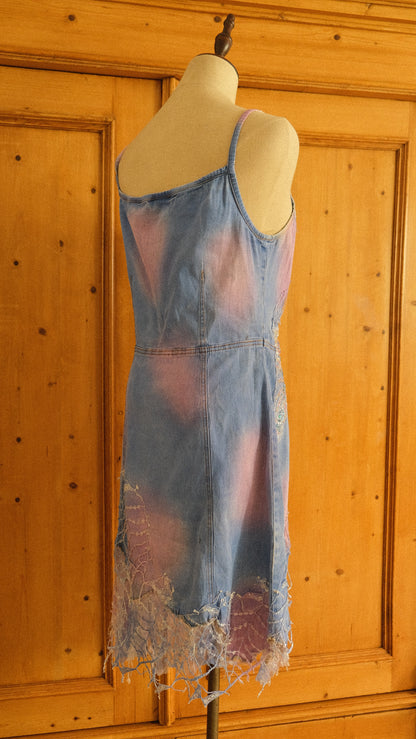 Vintage denim mermaid dress (M)