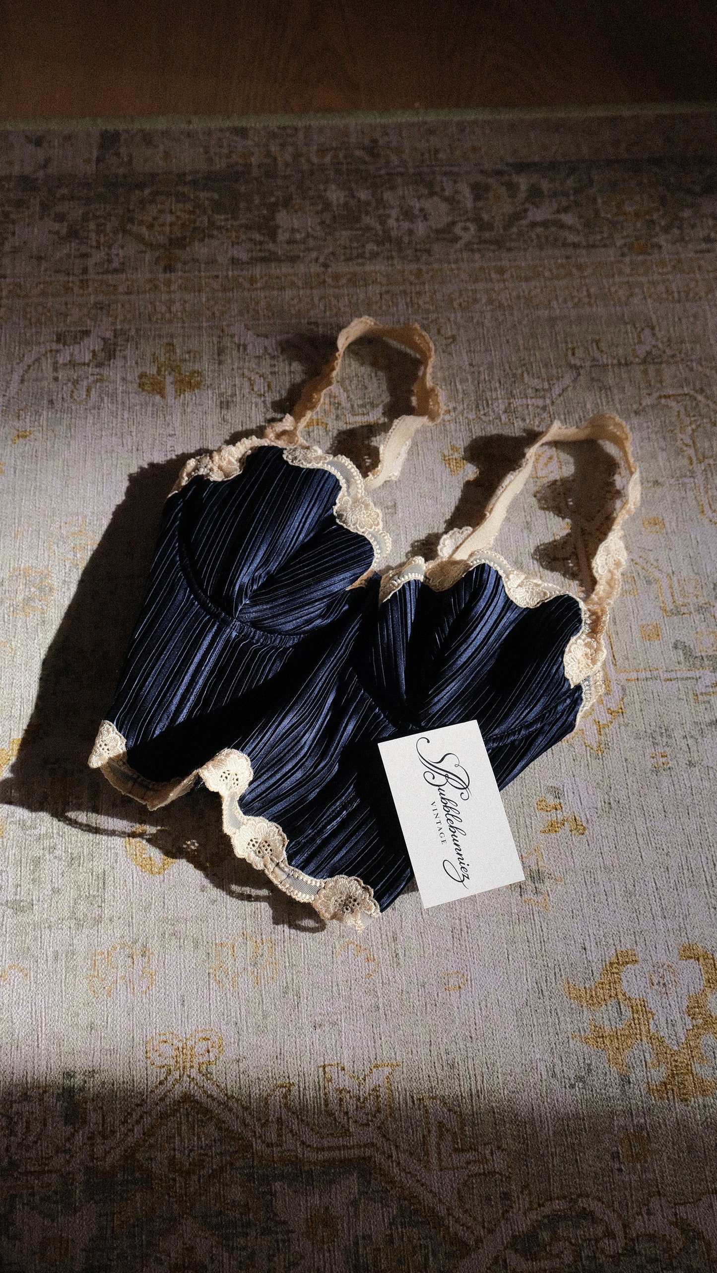 1996 La Perla navy pleated corset (34/75)
