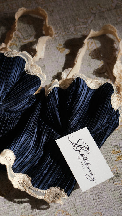 1996 La Perla navy pleated corset (34/75)