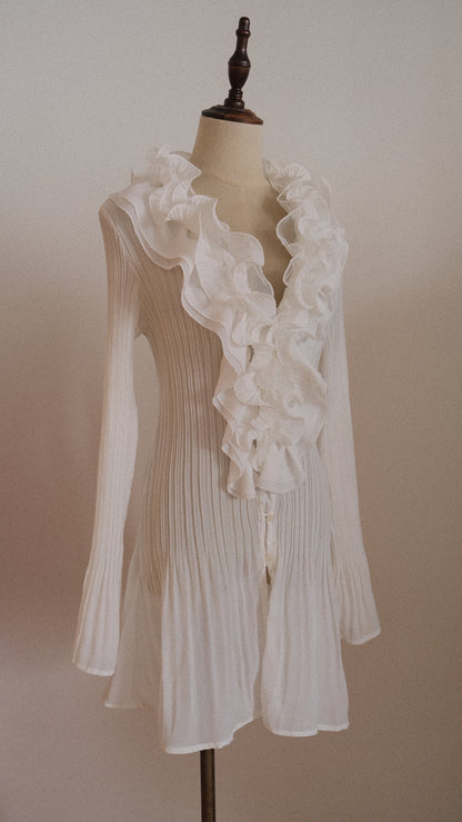 Rene Derhy mermaid ruffle dress (M-L)