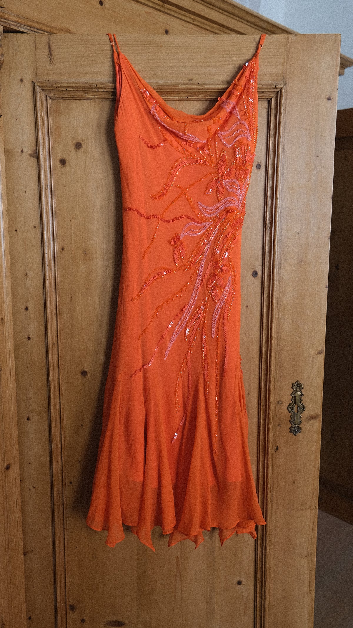 Vintage citrus cocktail dress (S-M)