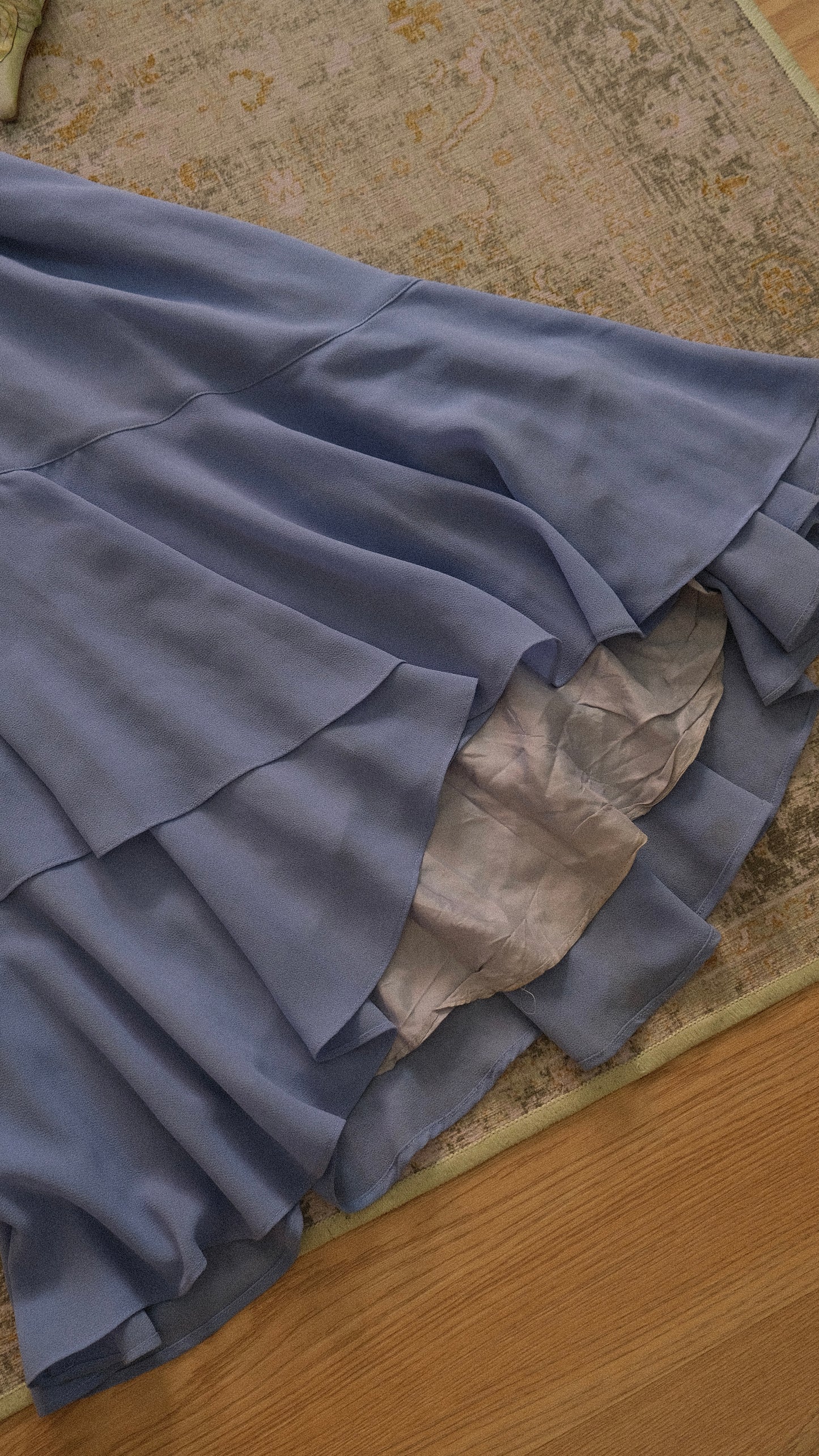 Vintage soft ocean blue dress (S-M)