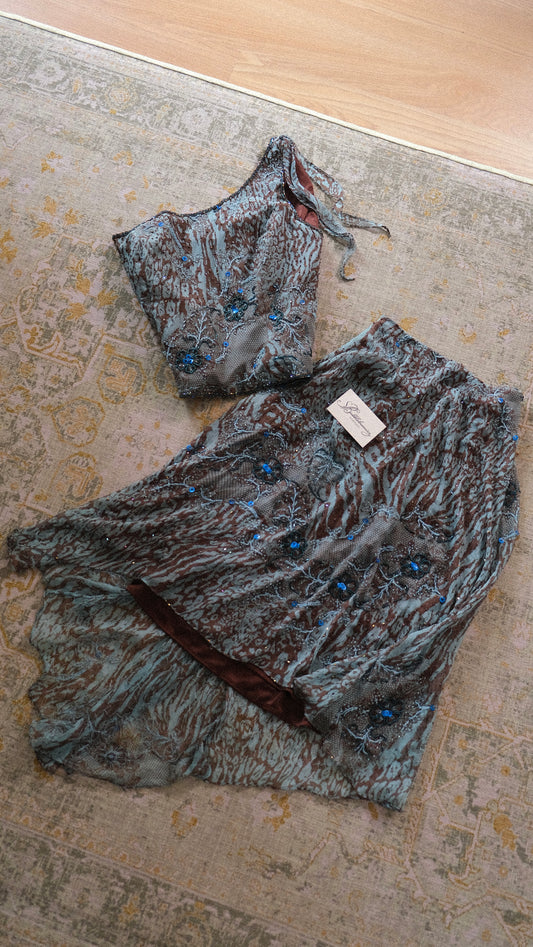 Vintage Spanish mermaid 2 piece set (L)