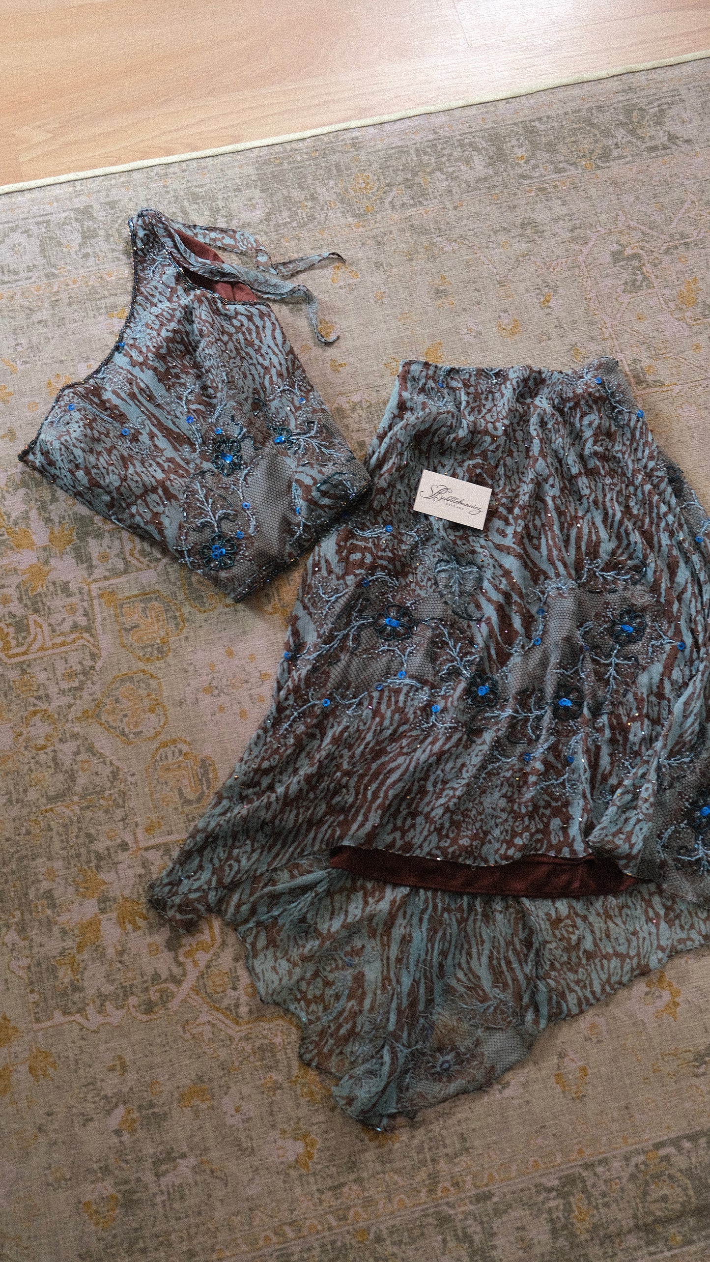 Vintage Spanish mermaid 2 piece set (L)