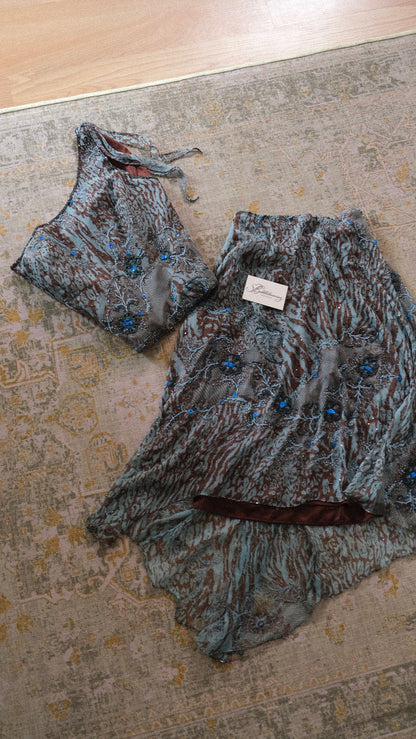 Vintage Spanish mermaid 2 piece set (L)