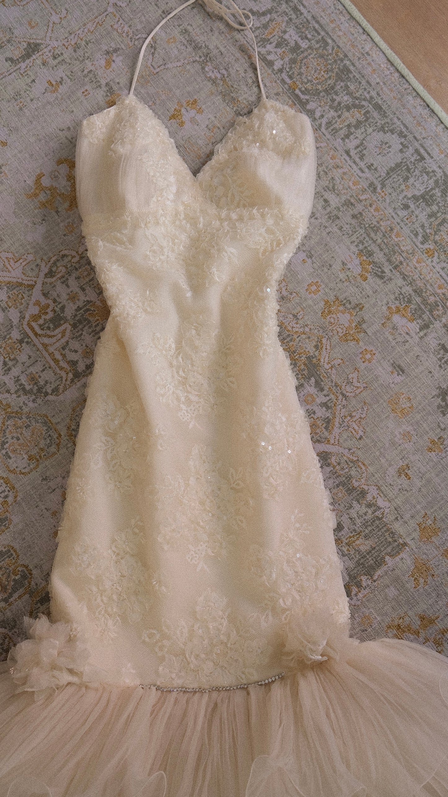 Mermaid tulle wedding gown (S)