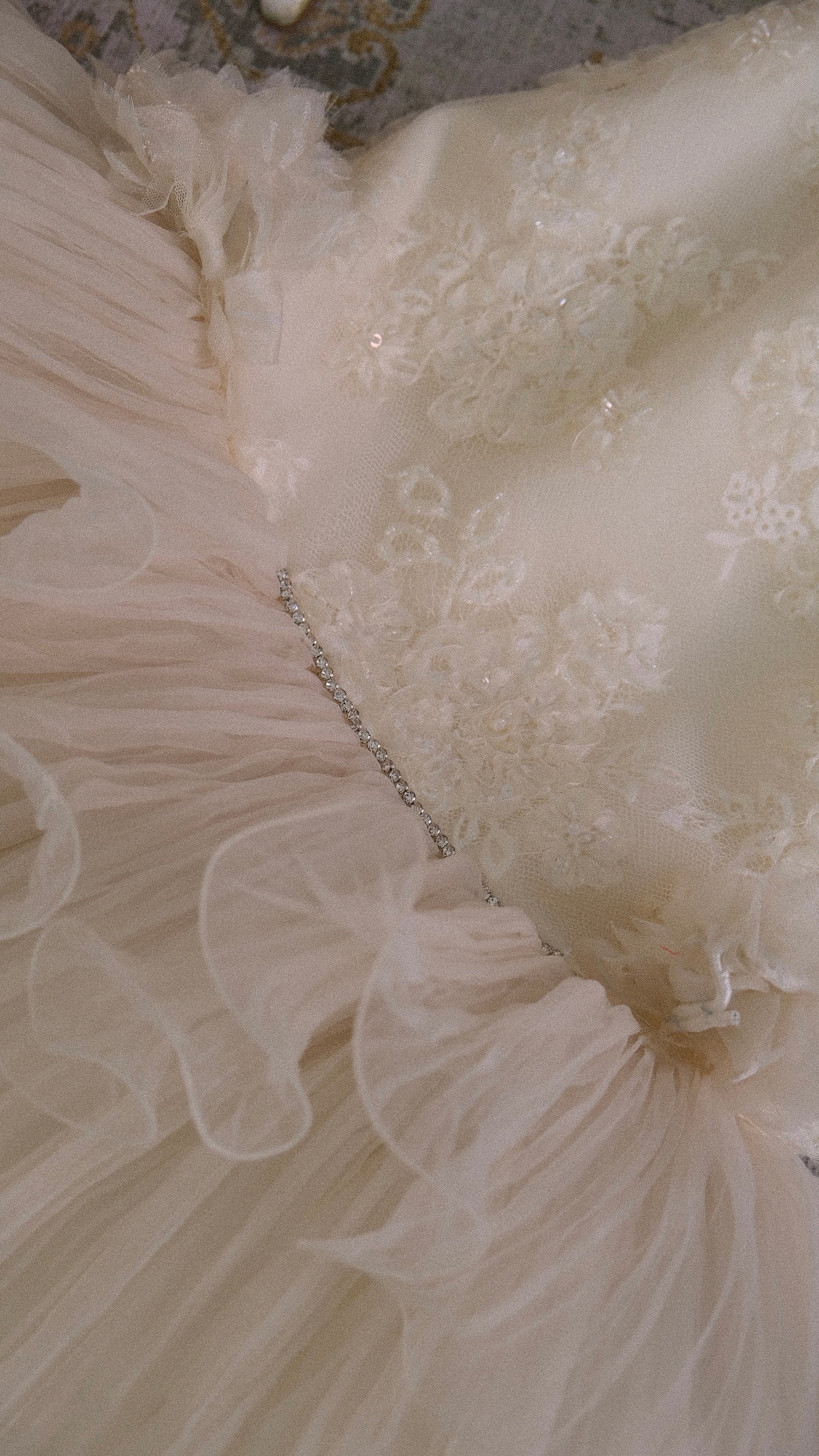 Mermaid tulle wedding gown (S)