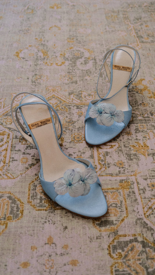 Gino Vaello ocean blue kitten heels (40)