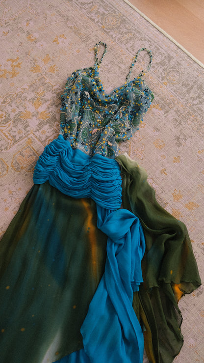 Vintage Yve London mermaid dress (S)