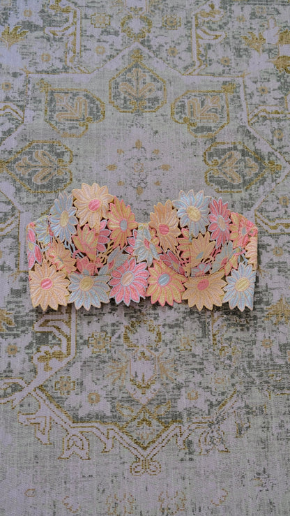 Vintage French Floral balconette (75B/34B)