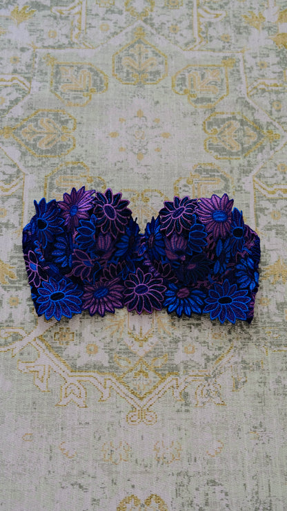 Vintage French Floral balconette (80B/36B)