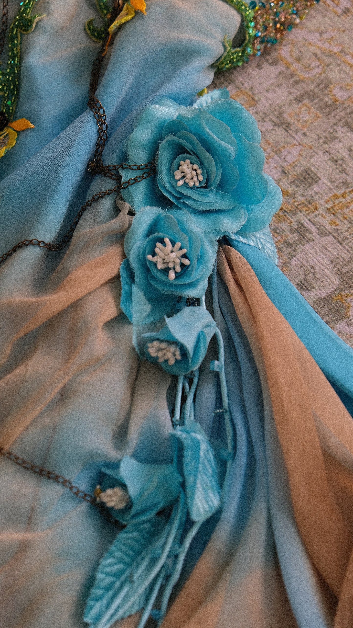 Vintage floral fae dress (S/M, M)