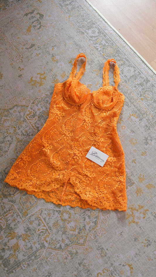 Vintage La Perla citrus lace babydoll (M)