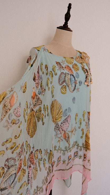 Rene Derhy Ocean poncho (M-L)