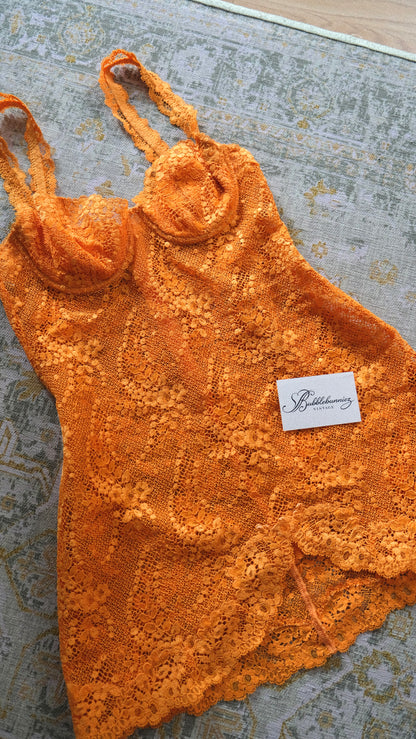 Vintage La Perla citrus lace babydoll (M)