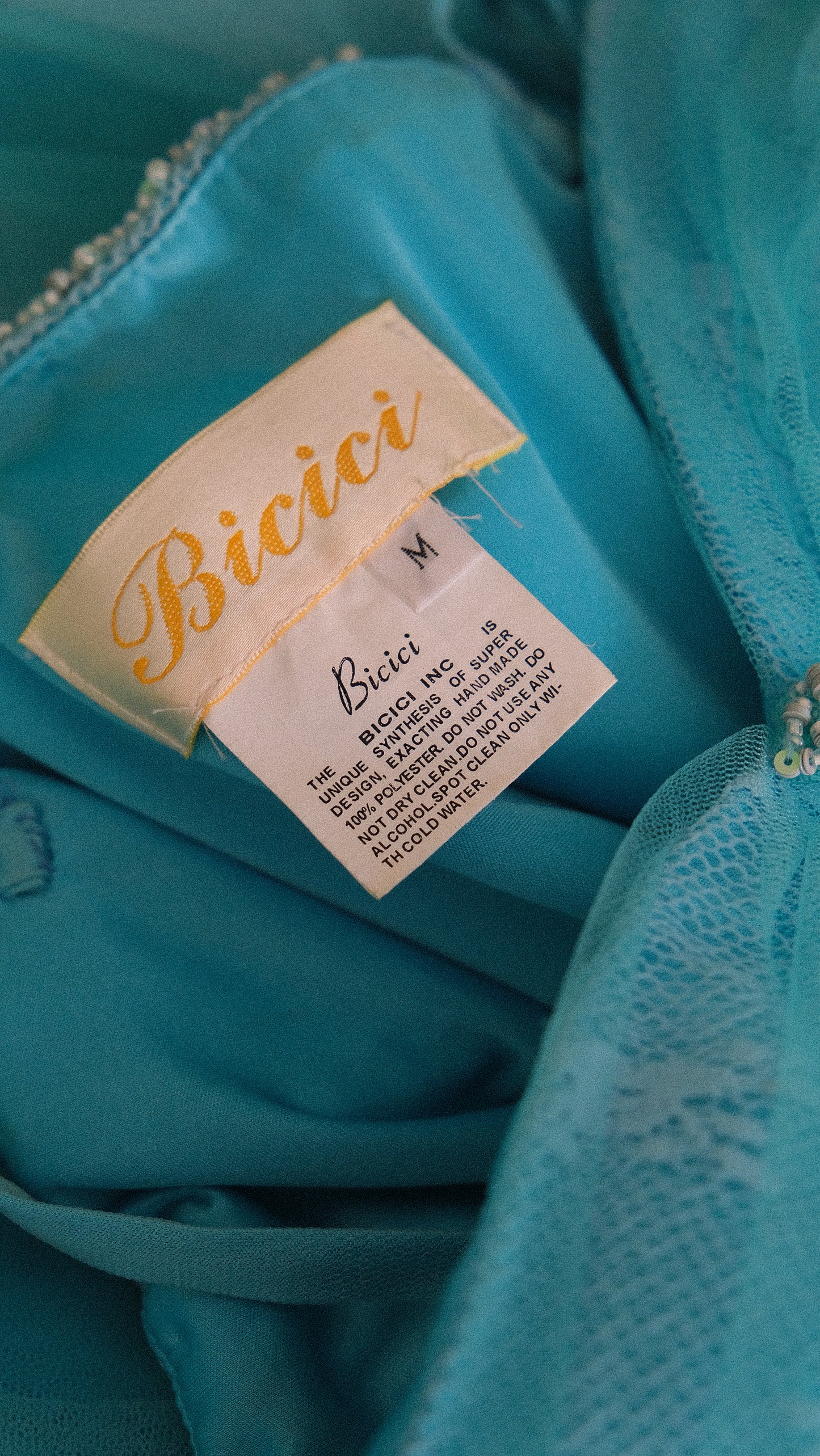 Vintage Bicici blue mermaid dress (M)