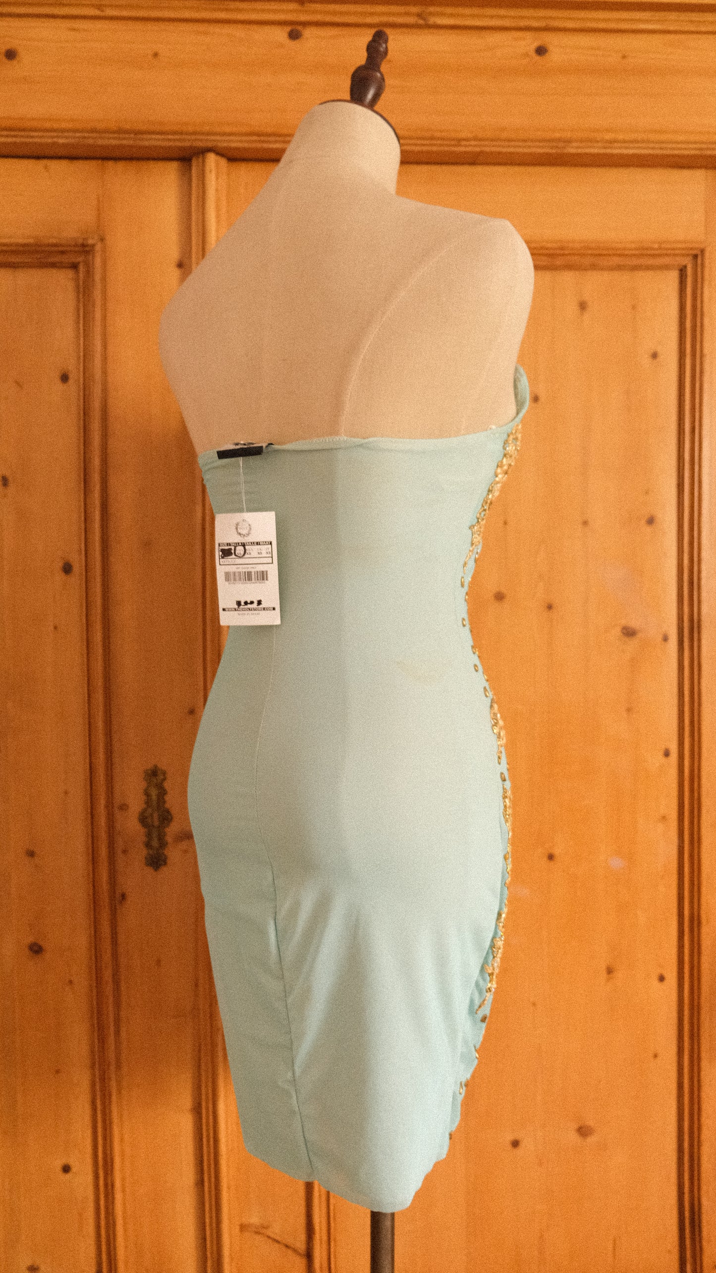 Vintage Miami hand-painted siren dress (XS)