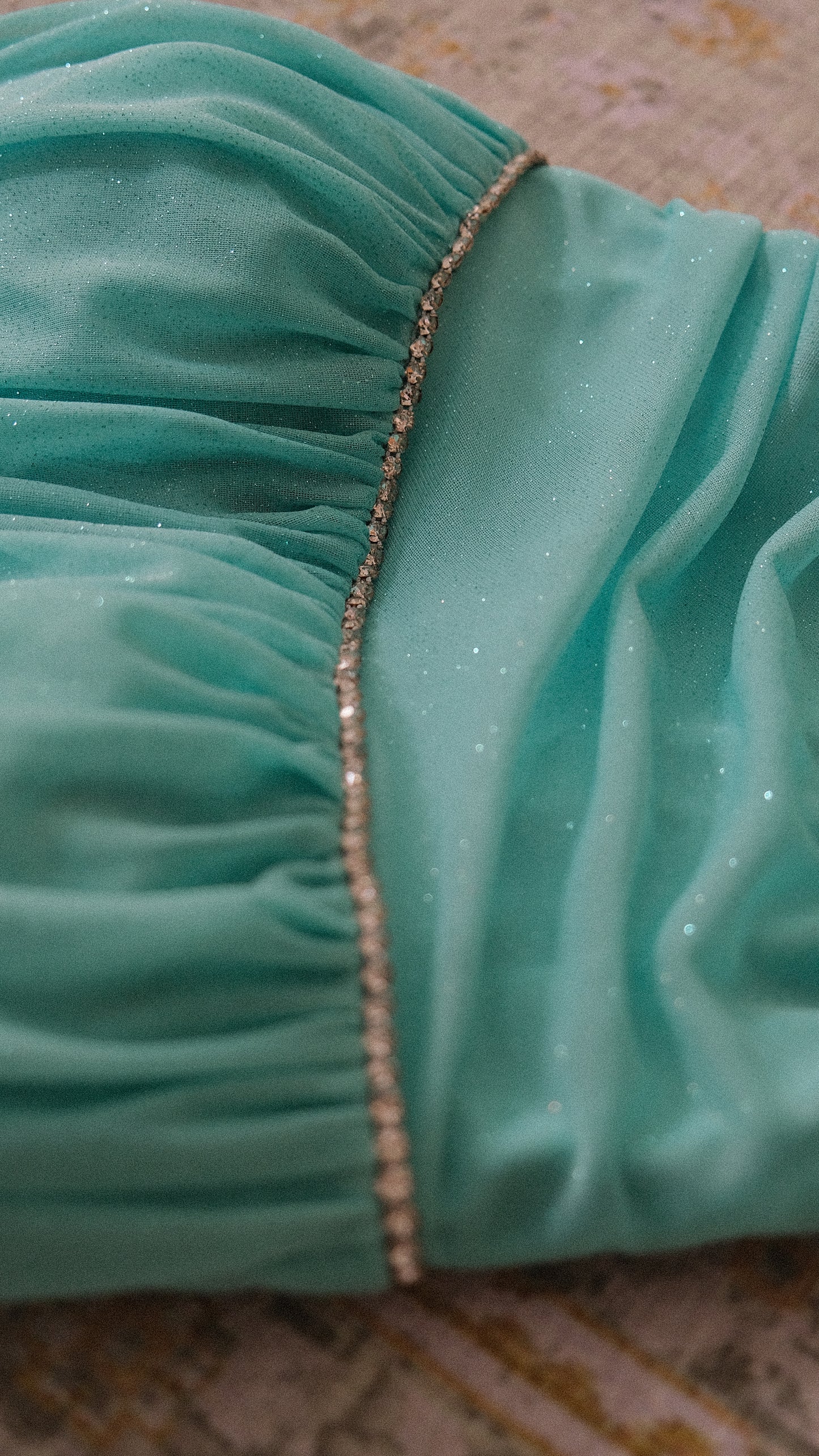 Betsy & Adam aqua shimmer dress (S/M, M)