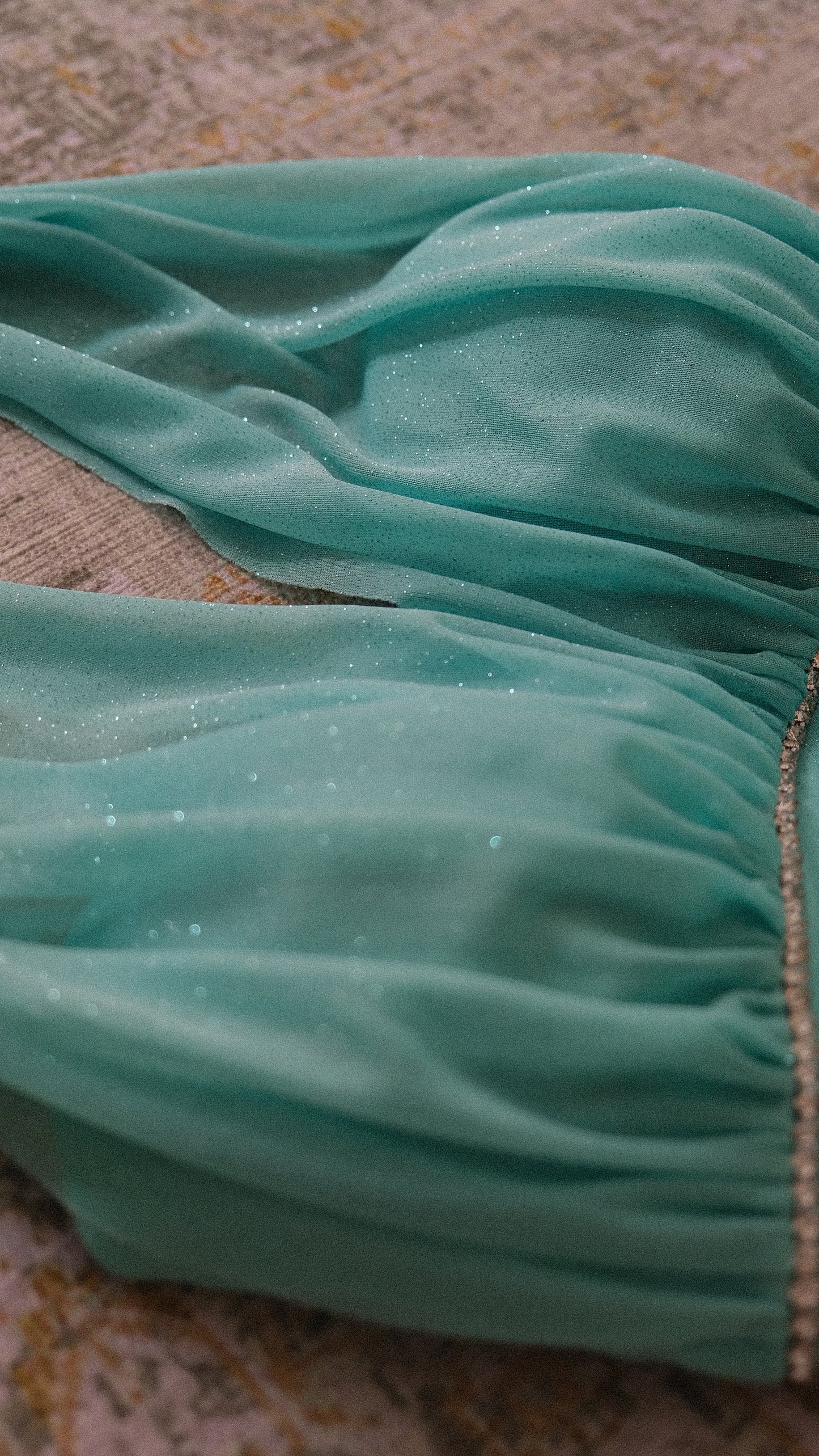 Betsy & Adam aqua shimmer dress (S/M, M)