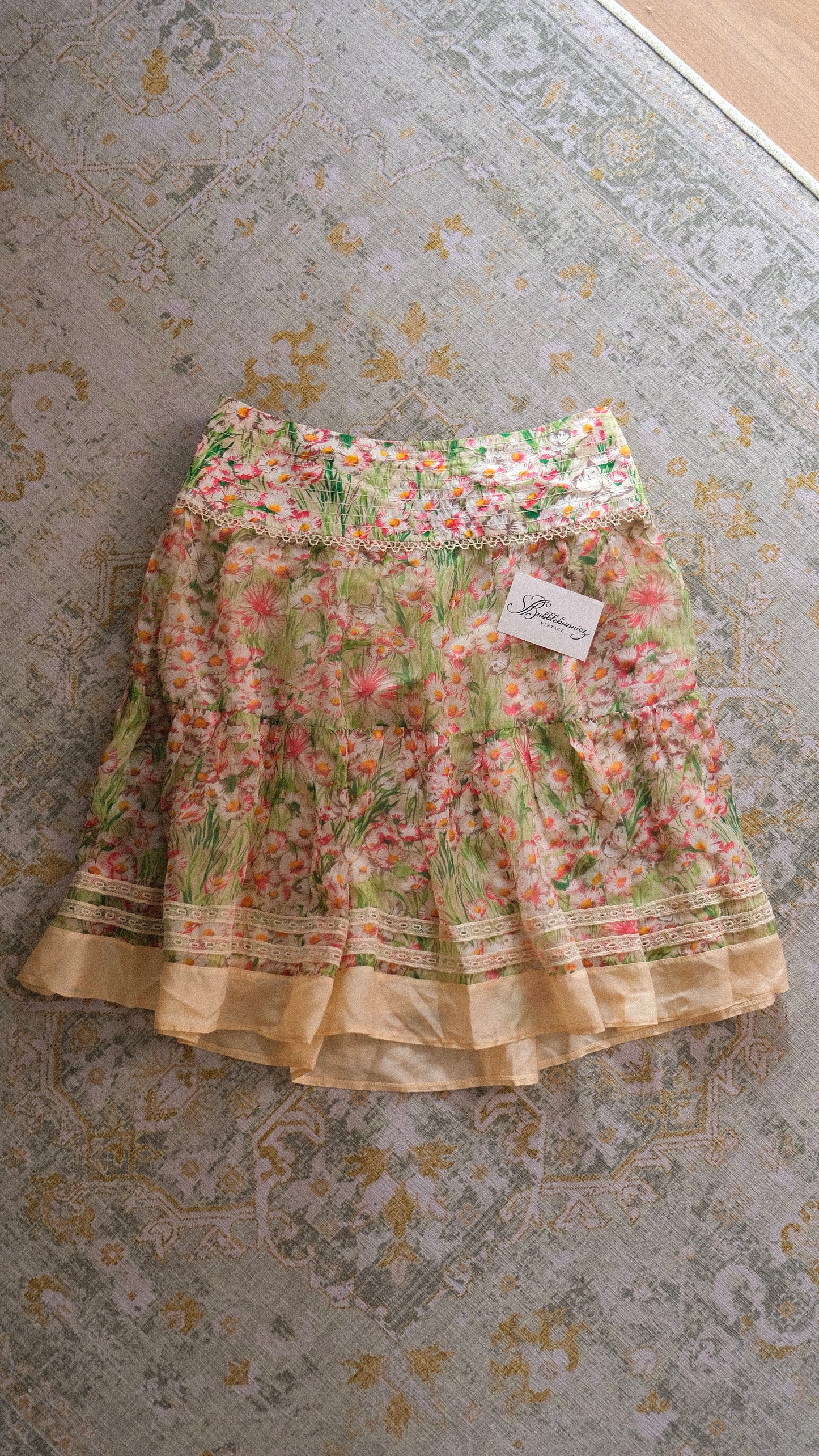 Blumarine floral skirt (M)
