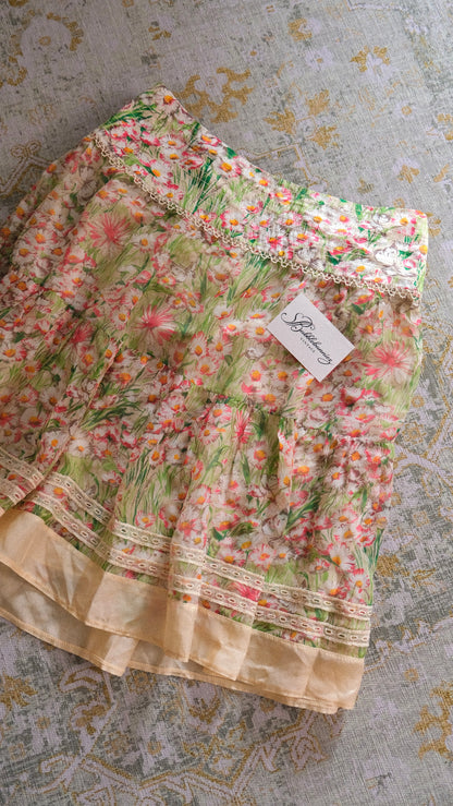 Blumarine floral skirt (M)