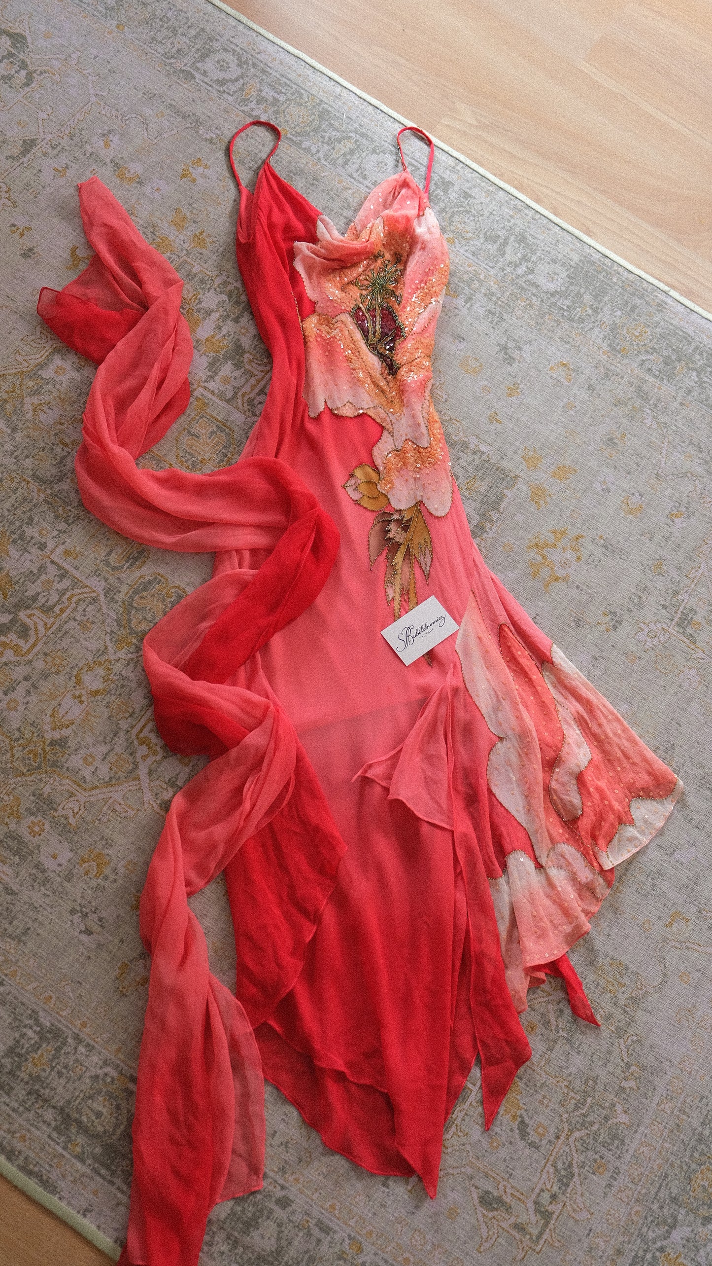 Vintage Spanish tropical summer dress (M-L)