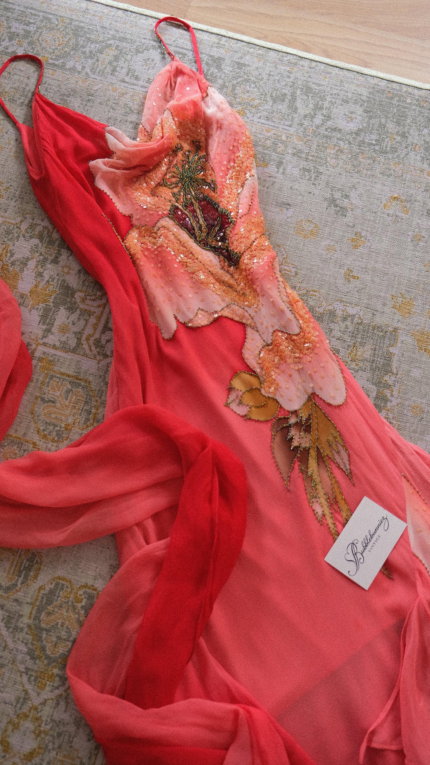 Vintage Spanish tropical summer dress (M-L)