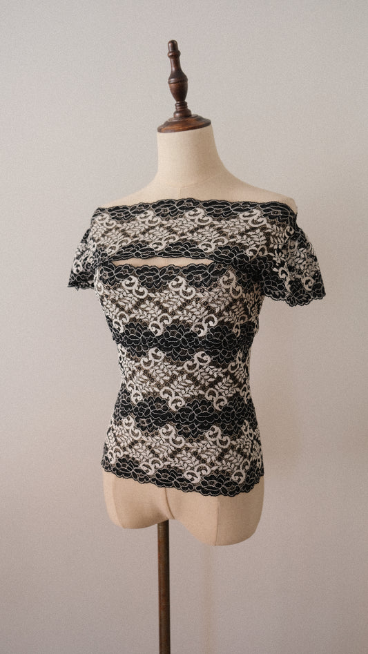 Chantal Thomass lace top with cutout (S-M)