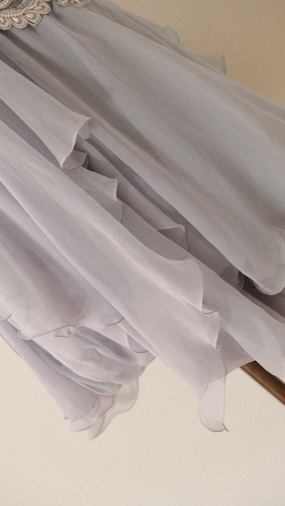 Vintage mermaid pastel blue skirt / mini dress (XS-M)