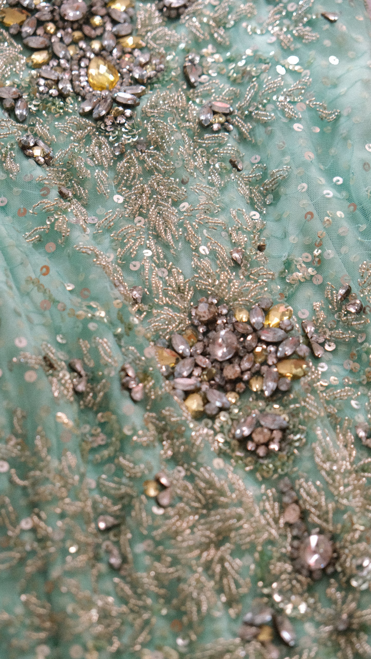 Vintage French mint blue mermaid dress (S-S/M)