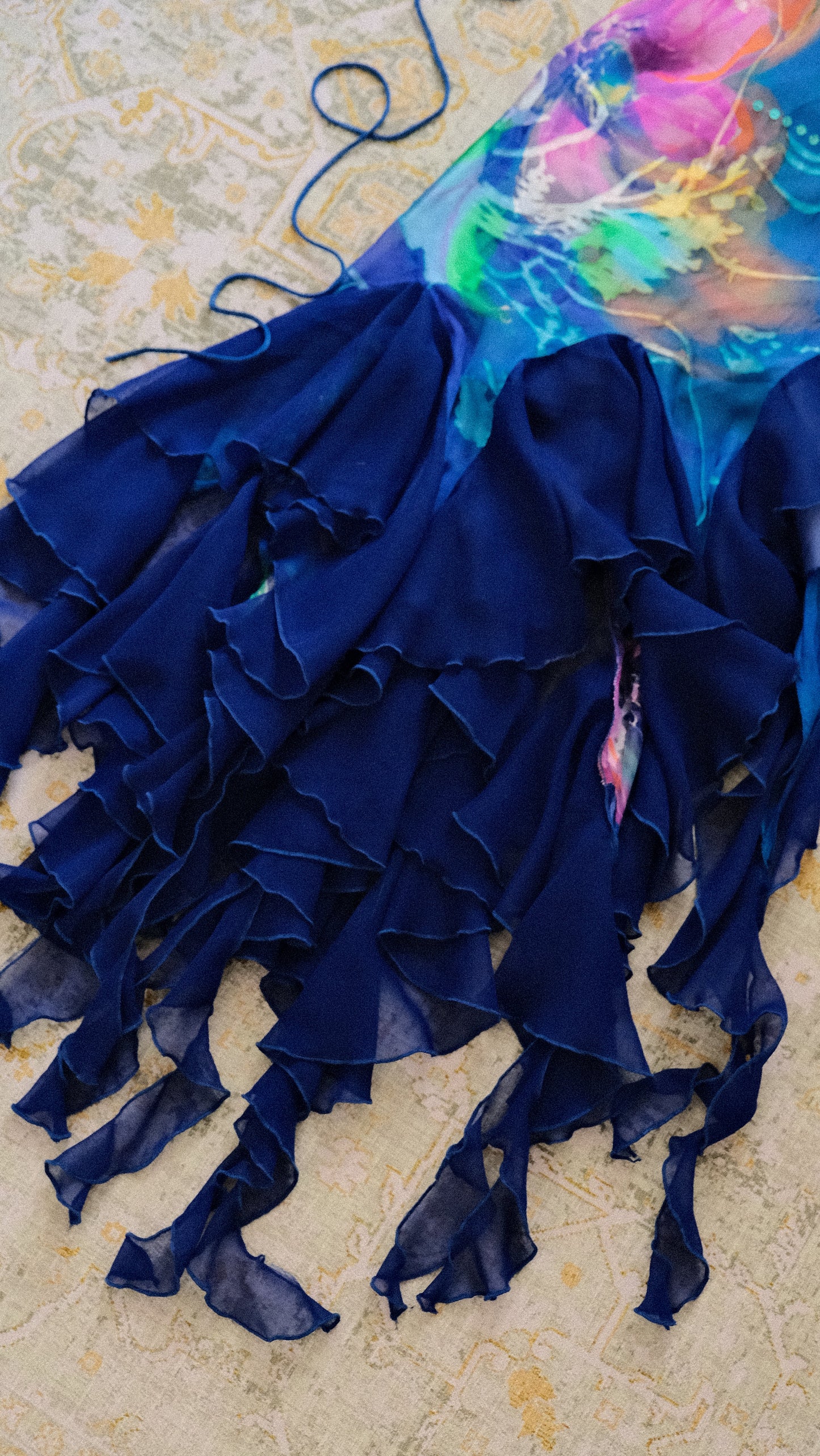Marine Blossom dress (S-M)